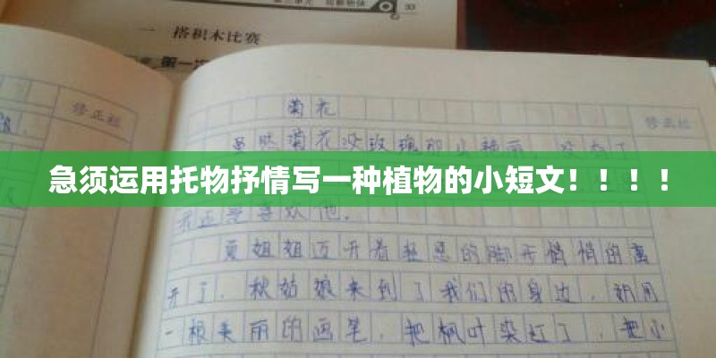 急须运用托物抒情写一种植物的小短文！！！！