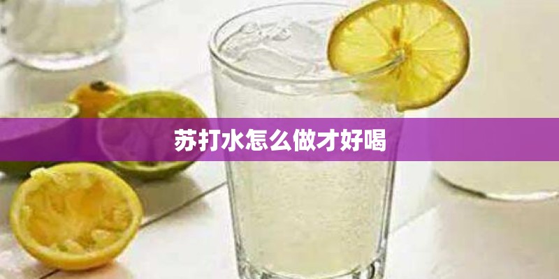 苏打水怎么做才好喝