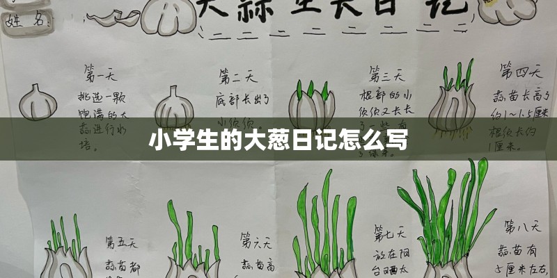 小学生的大葱日记怎么写