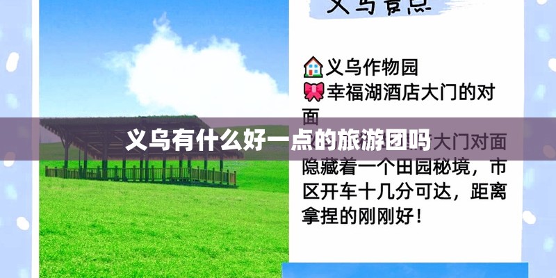 义乌有什么好一点的旅游团吗